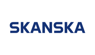 The word skanska is on a white background.