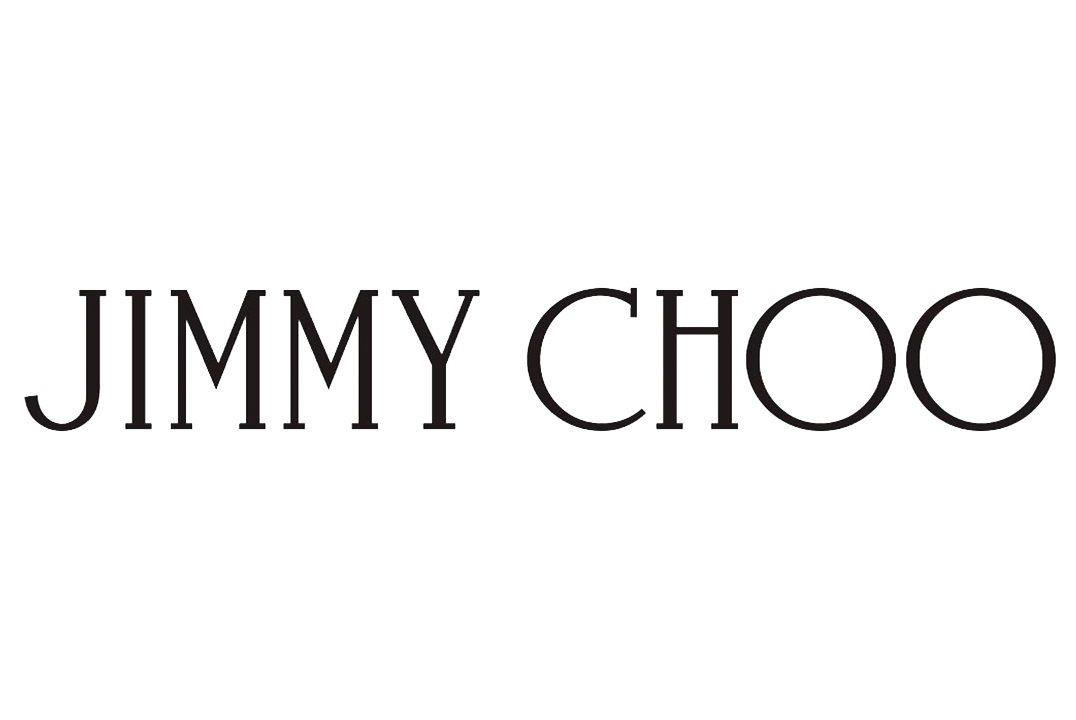 A jimmy choo logo on a white background.