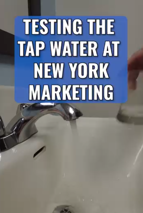 Testing The Tap Water At New York Marketing