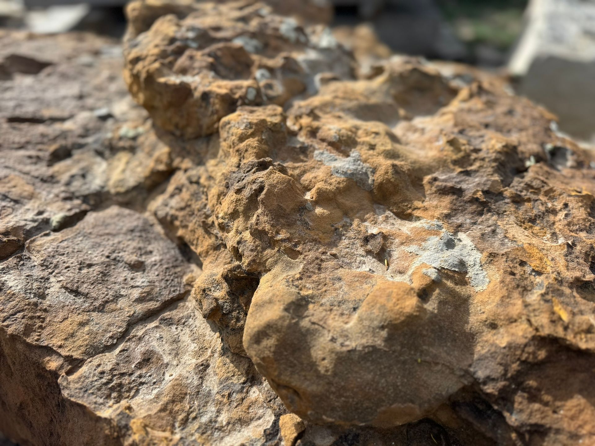 A close up of a rock with a hole in it.