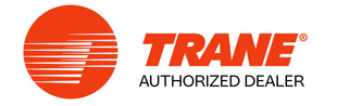 A trane authorized dealer logo on a white background