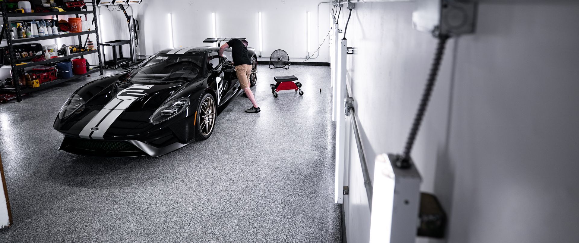 2018 Ford GT Heritage Edition getting paint protection film and ceramic coating application