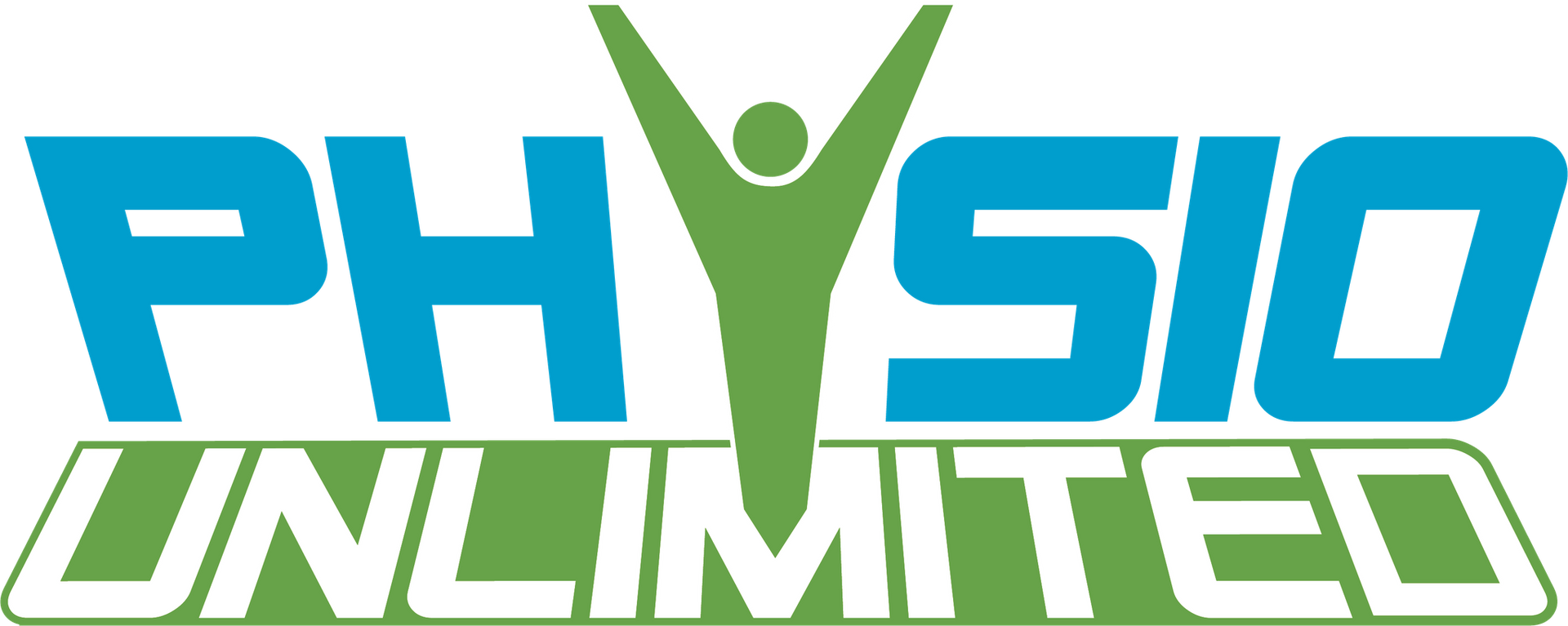 Logo for Physio Unlimited: Blue text 