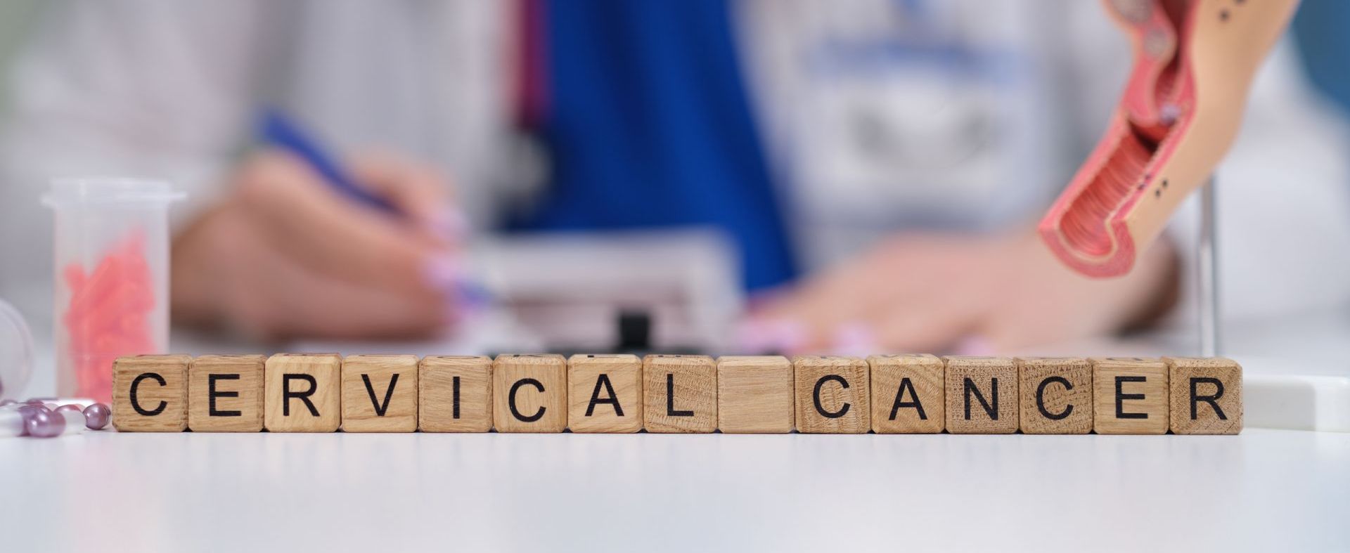 Wooden blocks spelling 