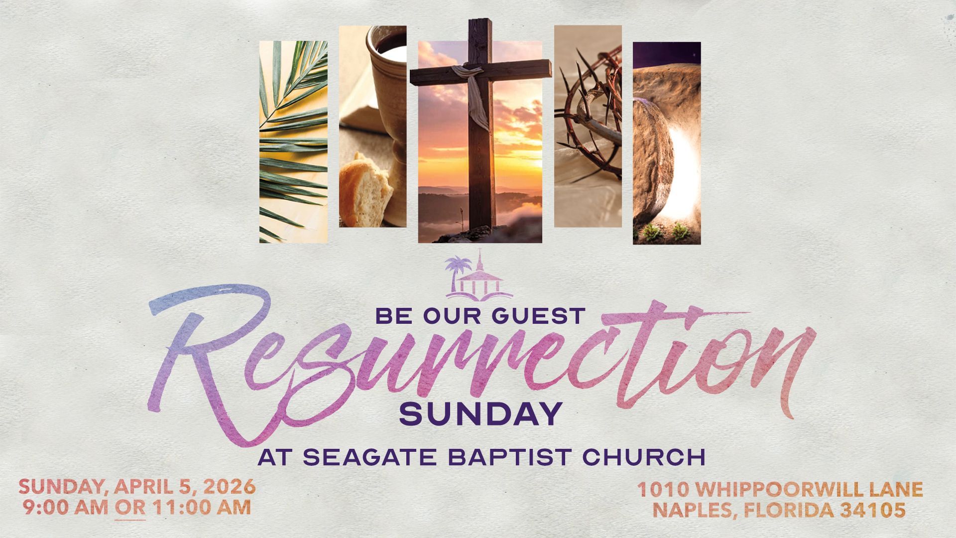 Easter Sunday service invitation: 