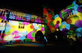 Cragside house with dramatic light projection from Culture Creative