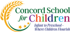 Logo: Lincoln School for Children with wheat and star design, green, orange, purple, blue text.
