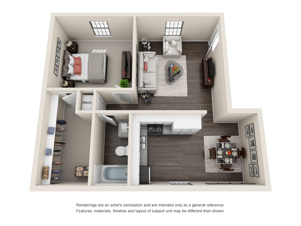 Carmel 1 Bed 1 Bath B