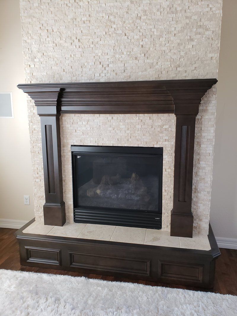 Refinished fireplace Mantel