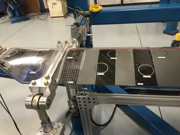 206B Main Rotor Blade Ball Bearing Hailstone Impact Testing