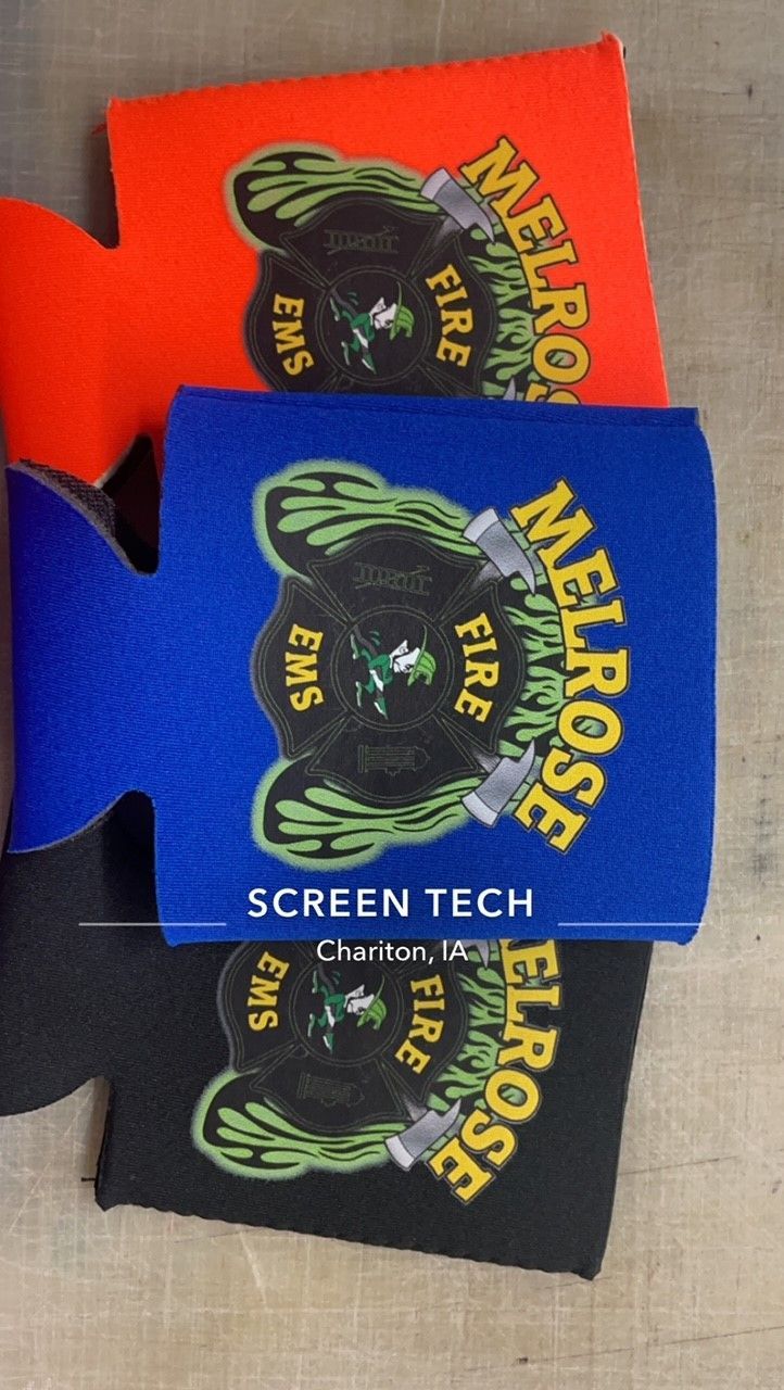 Three can holders with the word fire on them