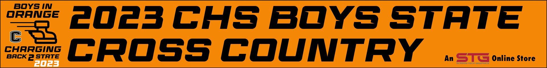 A sign that says 2023 chs boys state cross country