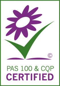PAS 100 & CQP certified