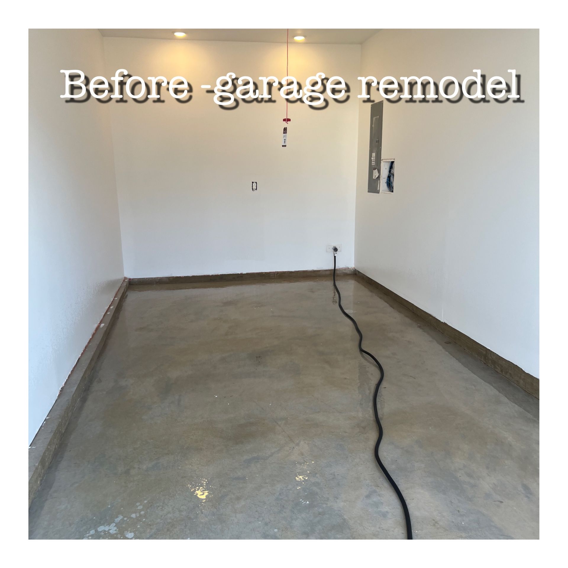 A picture of a garage before it is remodeled