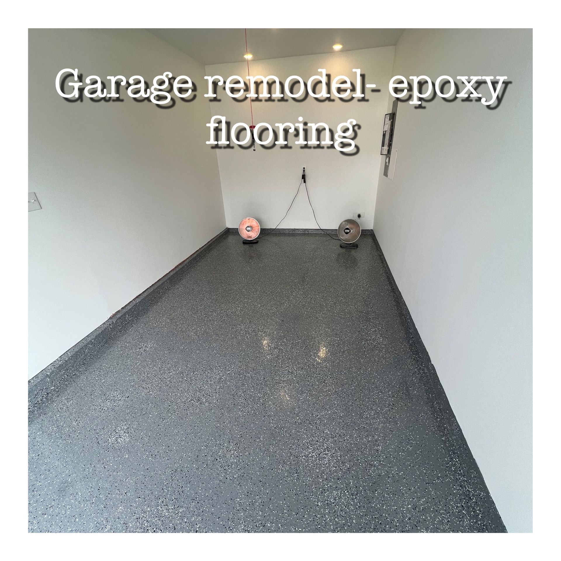 A picture of a garage remodel epoxy flooring