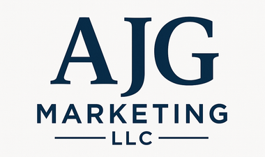Ajg marketing llc logo on a white background