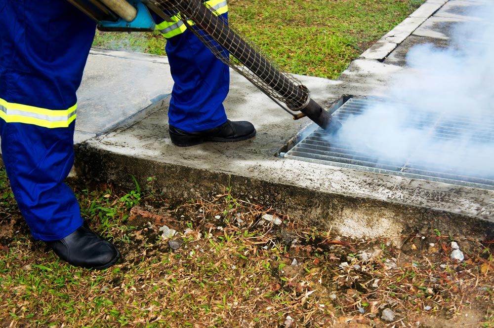 Man Fogging Sewer with Insecticide | Pest Control in Kawana Waters, QLD