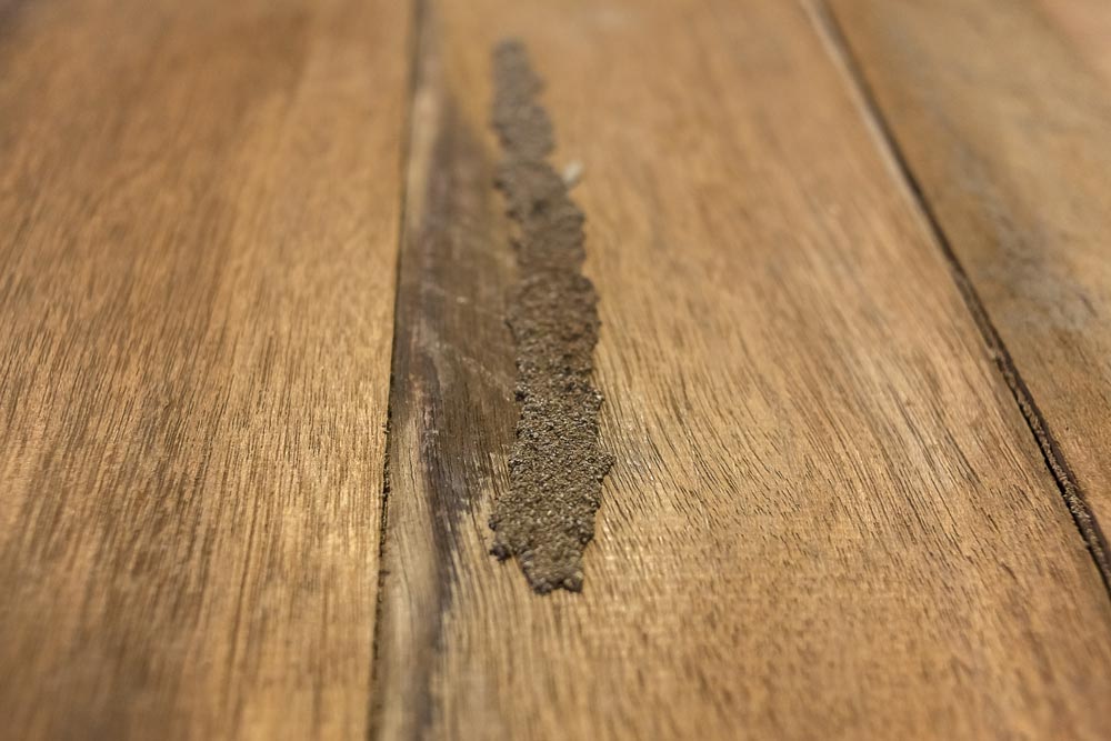 Mud Tunnel Trail of Termites in the Floor | Pest Control Nambour