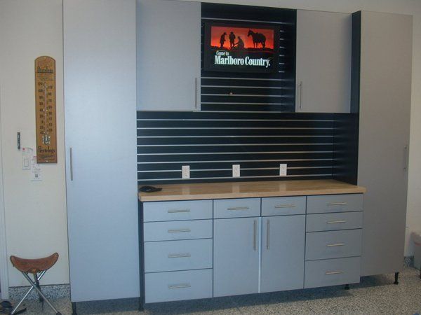 A kitchen with a sign that says marlboro country