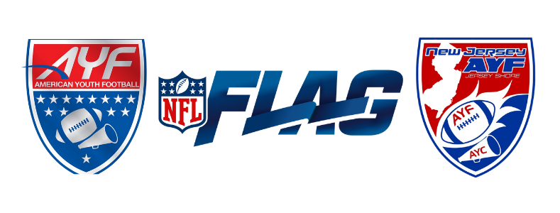 NFL Flag football logo with AYF logos on the sides.