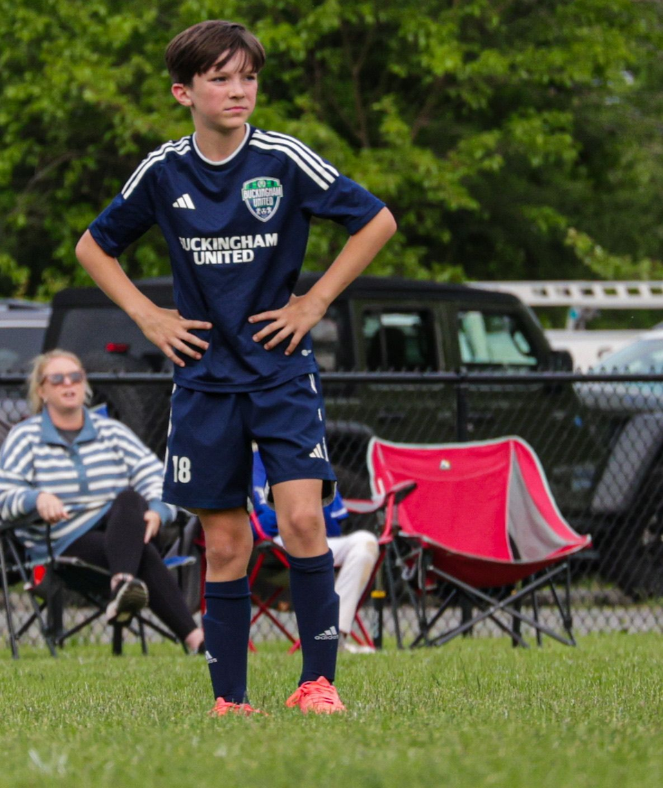 Buckingham United youth player on the field