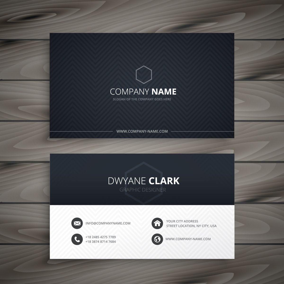 Clean Dark Business Cards — Business Cards in Dubbo, NSW