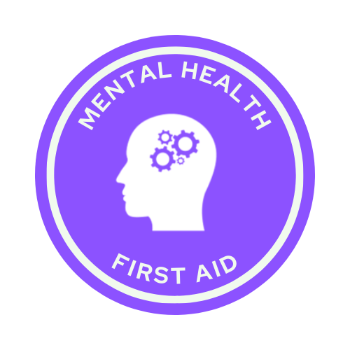 A first aid emergency sign with a white cross in a red circle