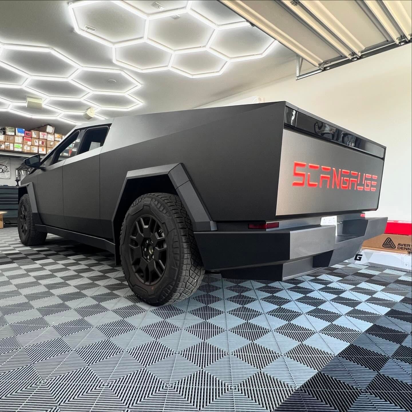 Black matte Tesla Cybertruck with 