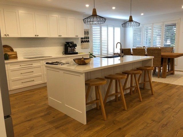 White Kitchen — Experienced Cabinet Makers in Shellharbour