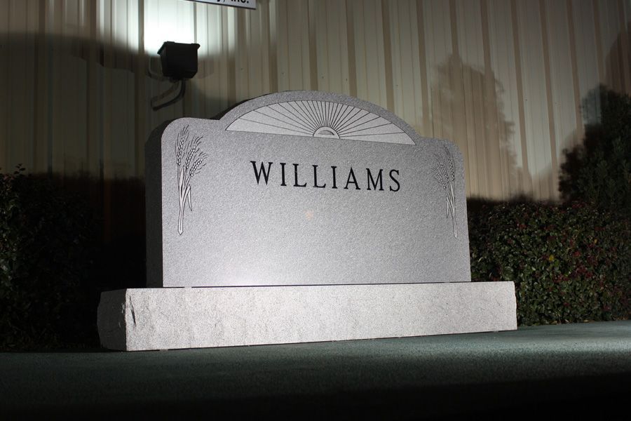 A gravestone with the name williams on it