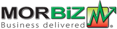a logo for a website company called morbiz business delivered