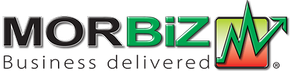 a logo for a website company called morbiz business delivered