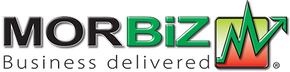 a logo for a website company called morbiz business delivered