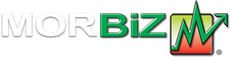 a logo for a website company called morbiz business delivered
