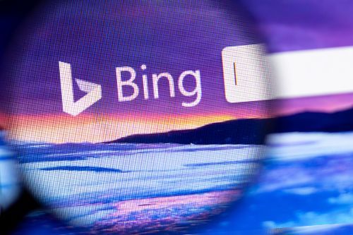 A close up of a search engine on a computer screen.
