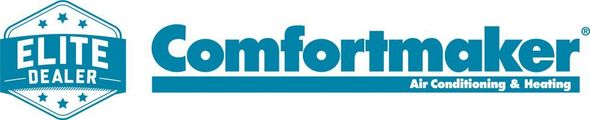 The logo for elite comfortmaker air conditioning and heating