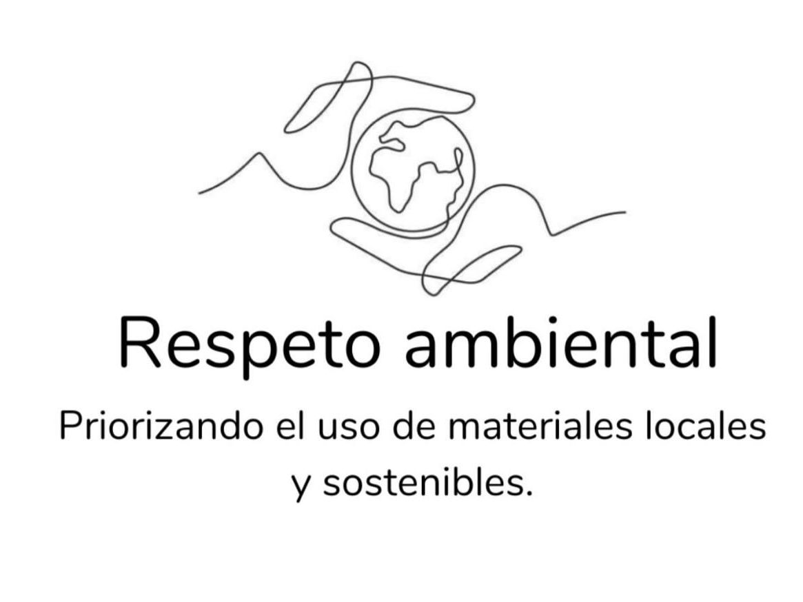 Un dibujo lineal de una persona que sostiene un globo terráqueo con las palabras respecto ambiental escritas debajo.