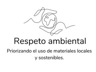 Un dibujo lineal de una persona que sostiene un globo terráqueo con las palabras respecto ambiental escritas debajo.