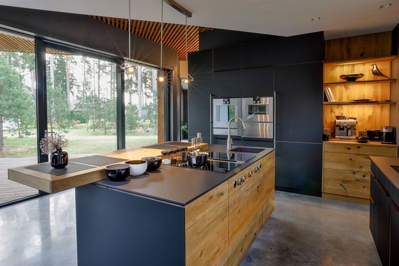 virtuves interjera dizains