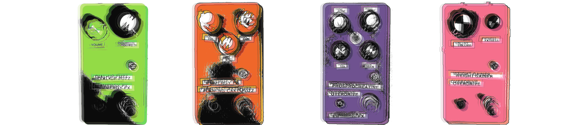 two guitar effect pedals