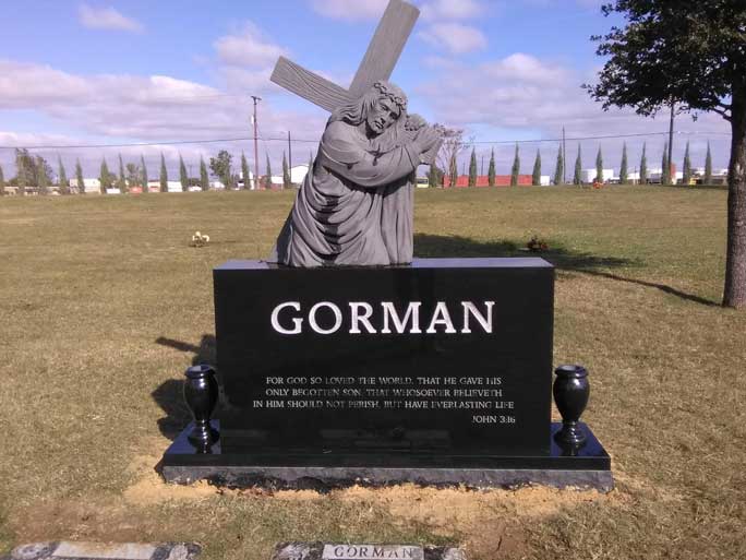 Gorman Headstone — Fort Worth, TX — Fort Worth Monument, INC