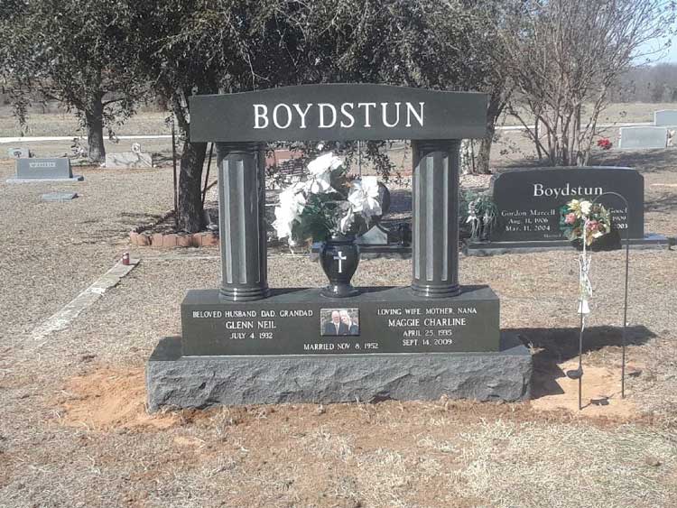 Boydstun Headstone — Fort Worth, TX — Fort Worth Monument, INC