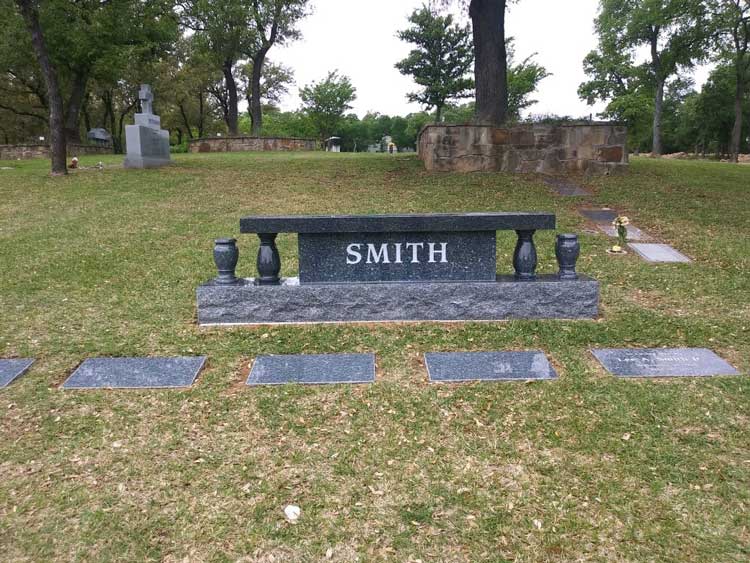Smith Marble Bench — Fort Worth, TX — Fort Worth Monument, INC
