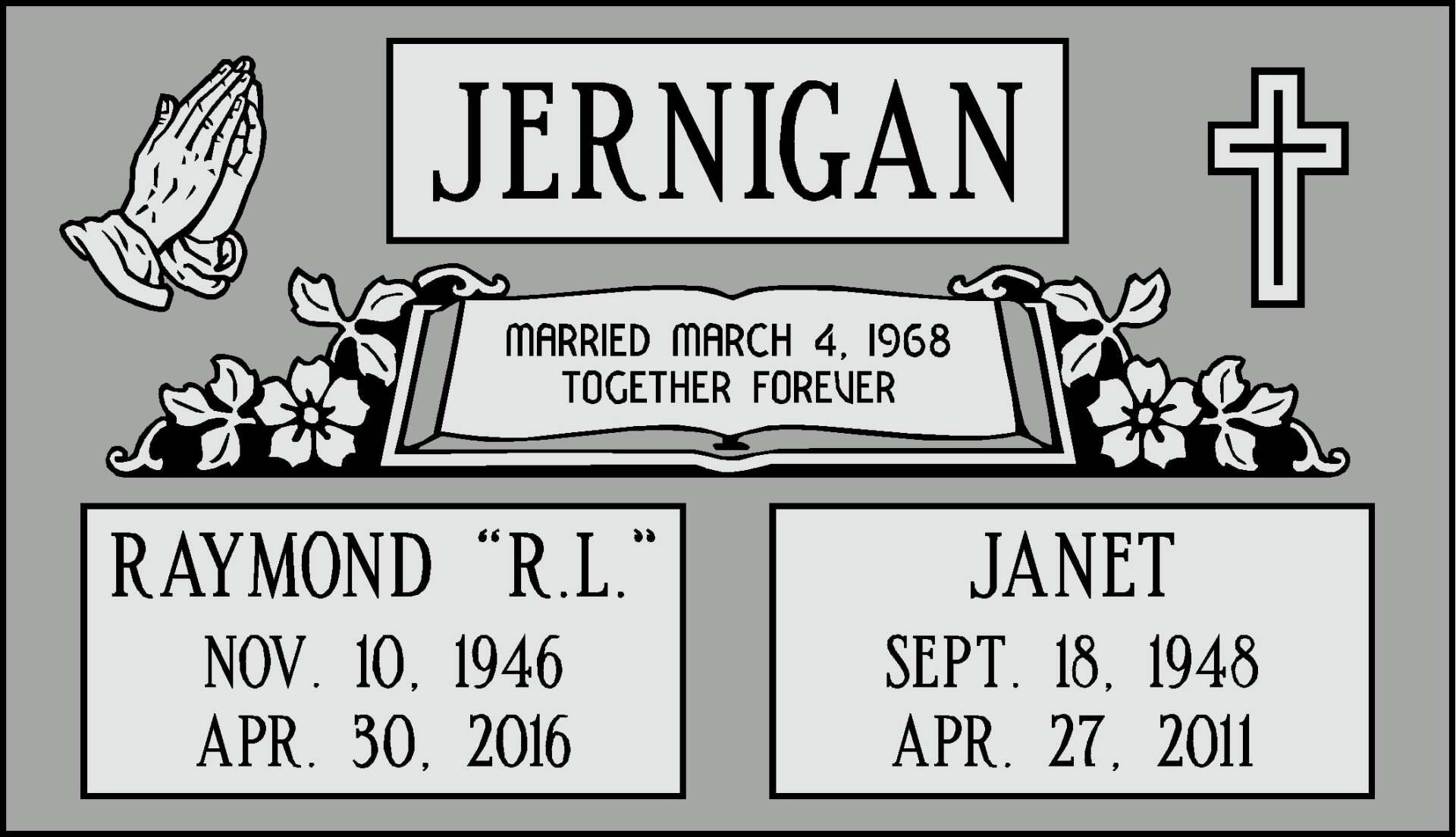 Jernigan Flat Marker — Fort Worth, TX — Fort Worth Monument, INC