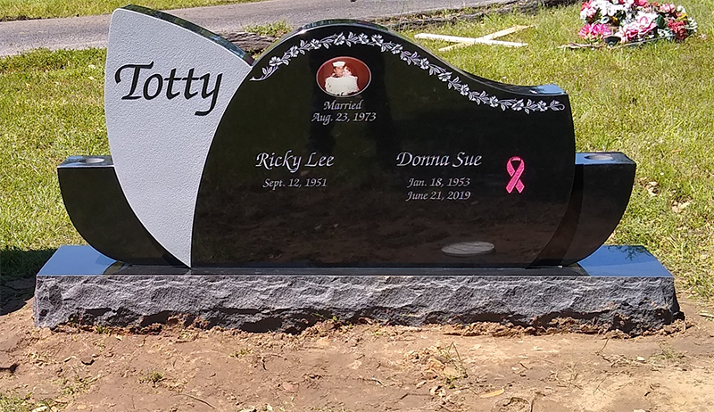 Totty Headstone — Fort Worth, TX — Fort Worth Monument, INC