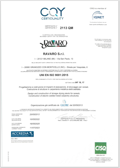 certificazione Ravaro costruzioni