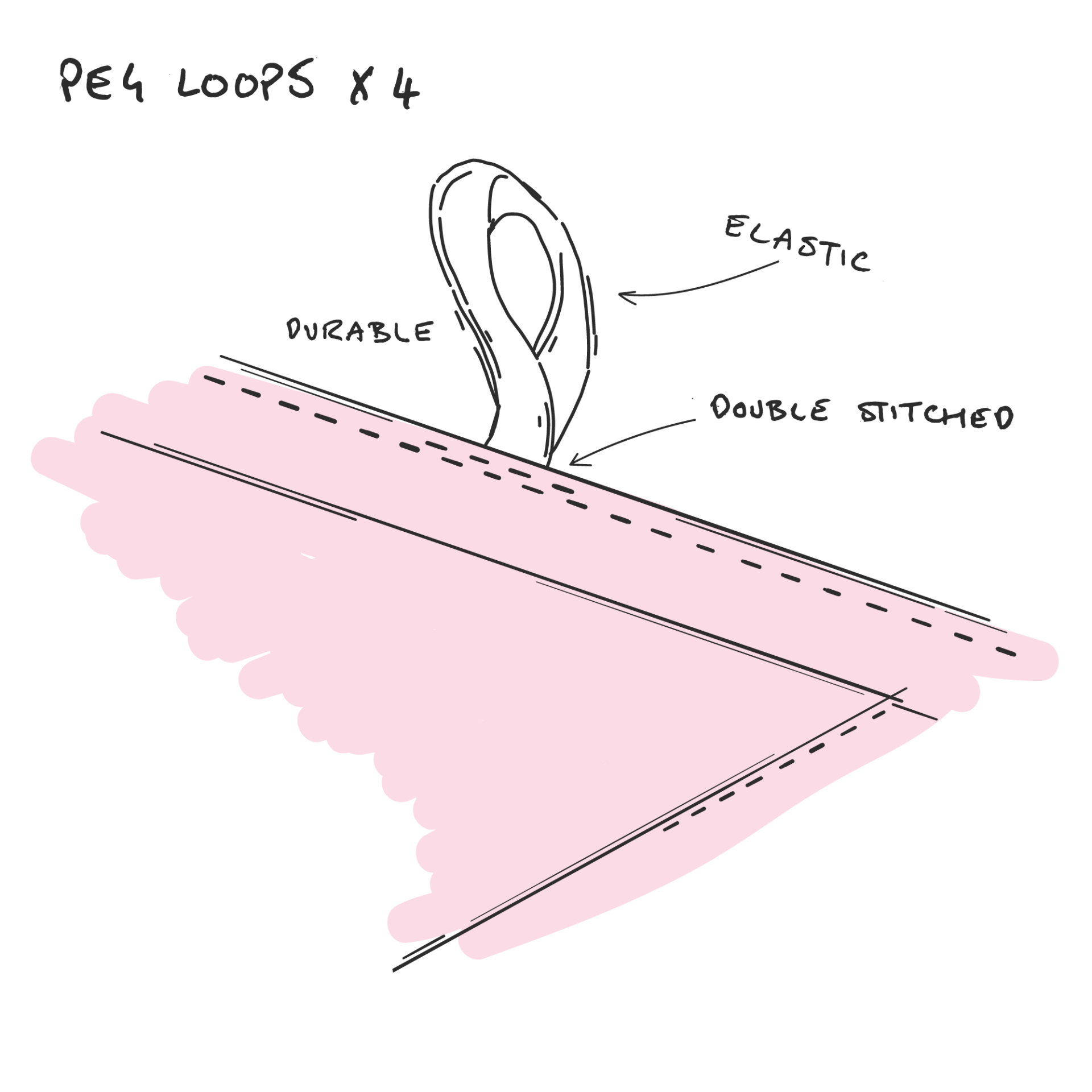 Belle & Phia Towel Loops for Pegs