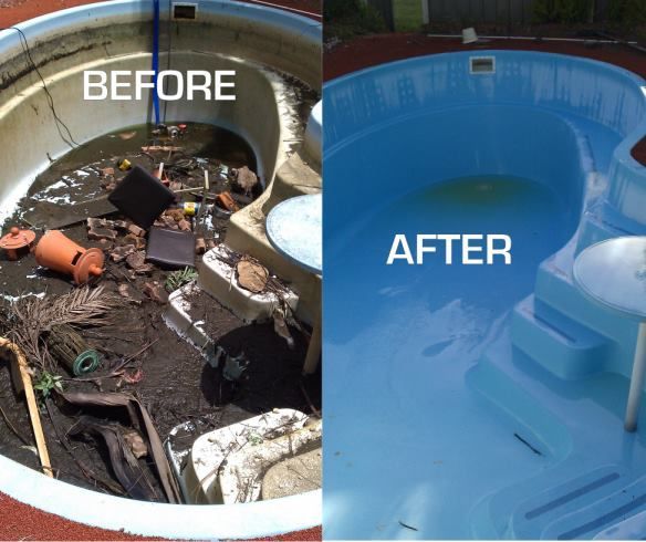 Before And After Pool General Cleaning — Raby, NSW — PoolTastic Pool & Spa