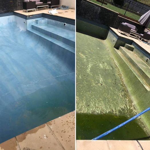Before And After Water Pool Cleaning — Raby, NSW — PoolTastic Pool & Spa