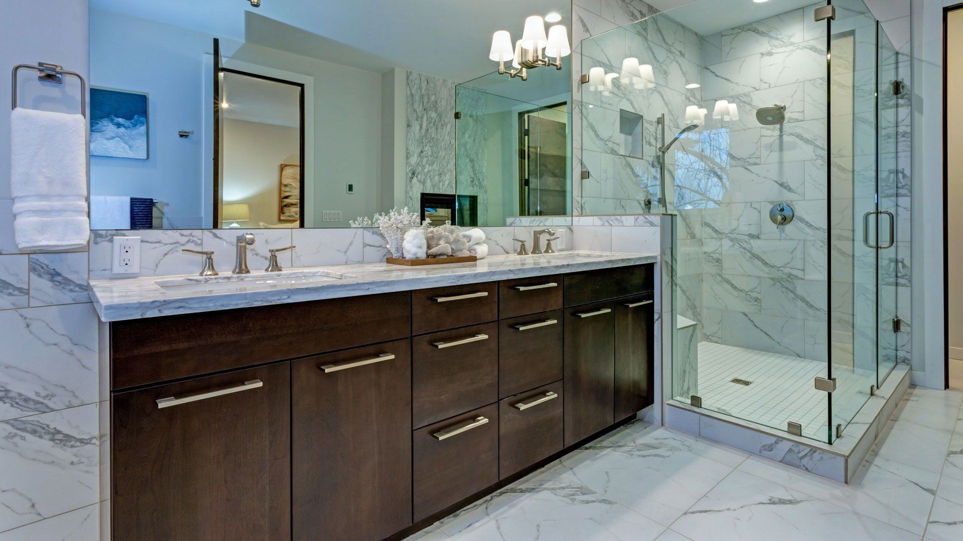 Bathroom Countertop with Cabinet — Bensenville, IL — Cabinets Unlimited Inc